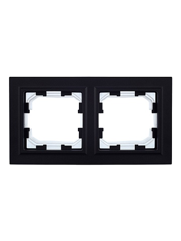 IEK BRITE Рамка 2-местная IP44 РУ-2-БрЧ-44 черный