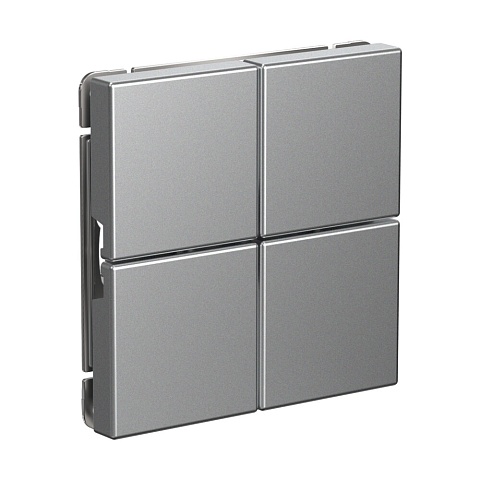 Systeme Electric ArtGallery Алюминий Выключатель 4-клавишный сценарный, сх. 1