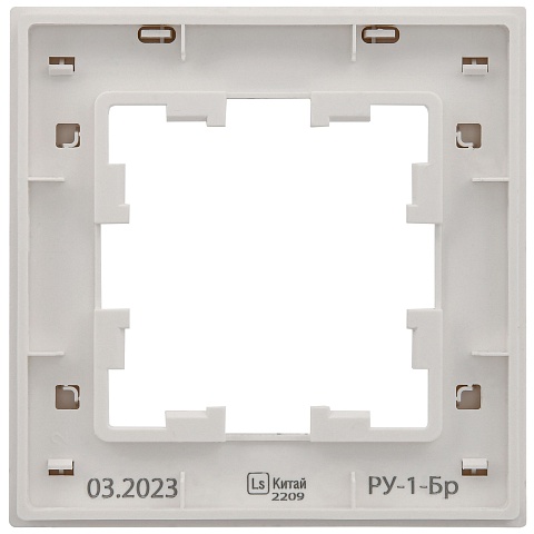 IEK BRITE DECOR Белый рифленый Рамка 1-м РУ-1-Бр