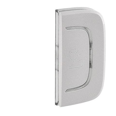 Legrand Valena ALLURE Алюм MyHome Накладка для мех. BUS/SCS с симв "Светор-р" 1 мод, уст справа