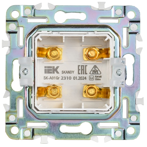 IEK SKANDY Серый Аудиорозетка 4-ая SK-A01Gr