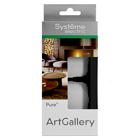 Systeme Electric ArtGallery Pure Матовое органическое стекло Черный Рамка 2-ая