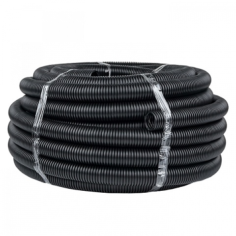 EKF PROxima Труба гофр. ПНД Plast с зондом d40мм (25м.) черная