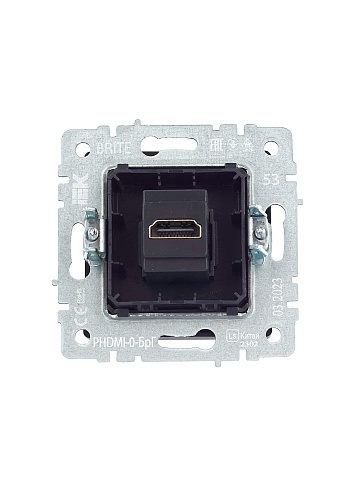 IEK BRITE Розетка HDMI РHDMI-0-БрГ графит