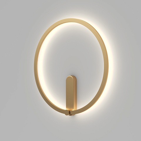 Denkirs DK5035-SG Бра ROUND со светодиодом, IP20, 24W, 3000/4000/6500K, матовое золото, алюминий