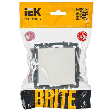 IEK BRITE Заглушка с суппортом МЗ10-БрБ белый