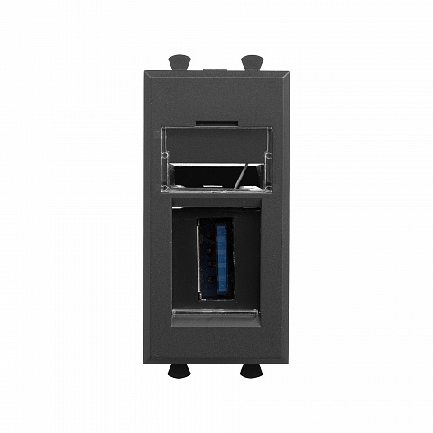DKC Avanti Черный матовый Розетка тип А-А USB 3.0 1 модуль