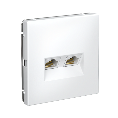 Systeme Electric ArtGallery Белый Розетка двойная компьютерная RJ45+RJ45, кат.6А, механизм