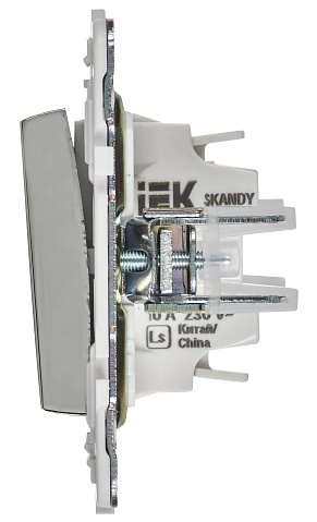 IEK SKANDY Никель Выключатель жалюзи 10А SK-V12N