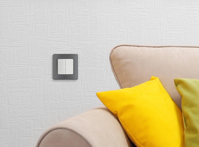 Legrand INSPIRIA Белый Выключатель двухклавишный 10 AX - 250 В