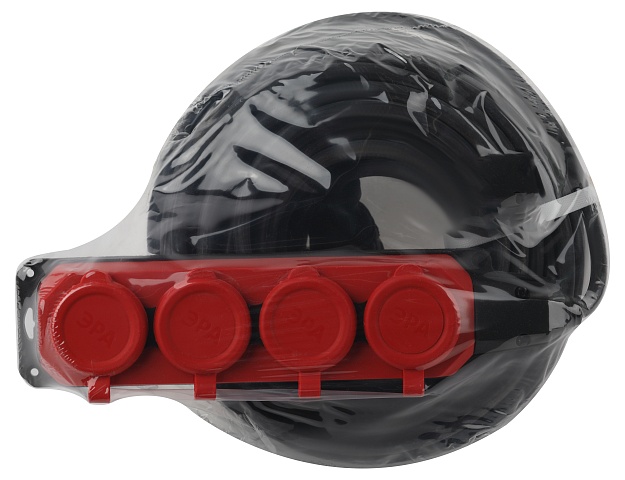 ЭРА Удлинитель силовой UK-4e-3x1,5-40m-IP44(KG) с заземлением 4 розетки каучук 40м КГ 3х1,5мм2 IP44