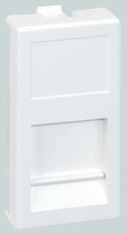 Simon Connect Белый Адаптер на 1 RJ45 CJ545U(FM), CJ546U(FM), шторка, 22,5х45мм,
