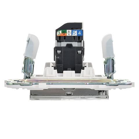 IEK SKANDY Никель Розетка компьютерная RJ45 кат.5E SK-K01N