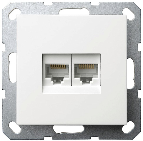 Jasmart G Белый глянцевый Розетка RJ45 2-ая