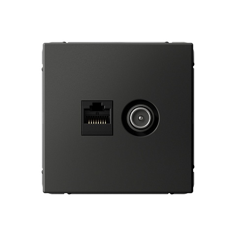 Systeme Electric ArtGallery Базальт Розетка двойная ТВ + компьютерная RJ45, кат. 5Е
