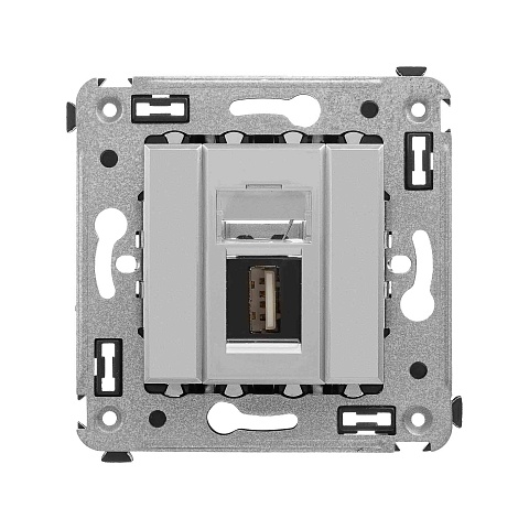DKC Avanti Закаленная сталь Розетка одинарная тип А-А USB 2.0