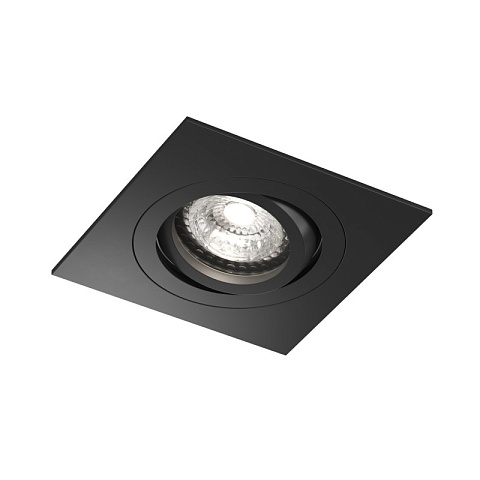 Denkirs DK2111-BK Встраиваемый влагозащищённый светильник HYDRO, IP44, до 15 Вт LED, GU10, алюминий, чёрный