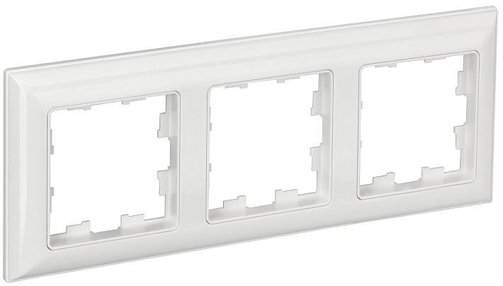 IEK BRITE DECOR Белый 3D-форма Рамка 3-м РУ-3-Бр