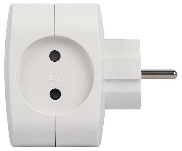 ЭРА Разветвитель электрический SP-4-USB-W на 4 розетки + 2xUSB 2400mA без заземления 10А белый