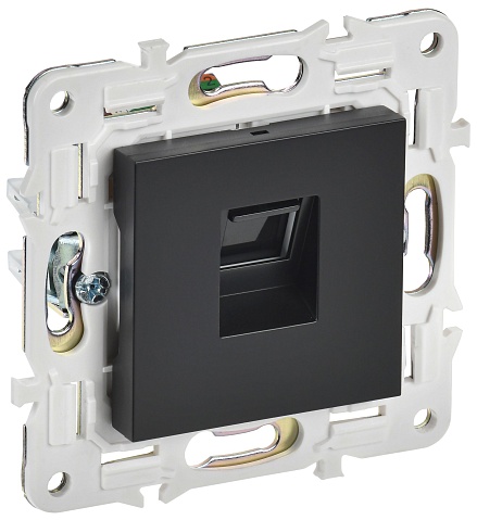 IEK SKANDY Черный Розетка компьютерная RJ45 кат.6 SK-K02Bl