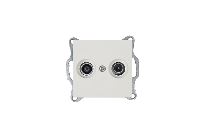Jasmart G Слоновая кость Розетка TV+FM Φ9.5mm проходная