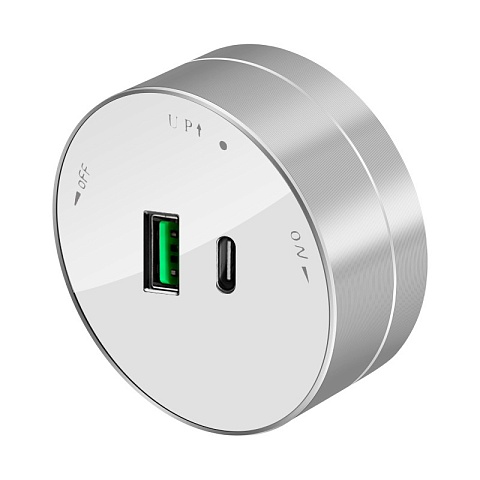 Systeme Electric MultiTrack Розетка 2хUSB (тип А+С) 18Вт, 5В/3А Белый