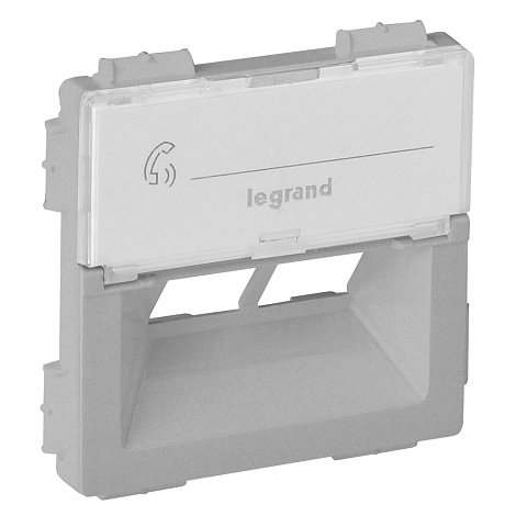 Legrand Valena LIFE Алюм Накладка розетки комп 2-ой Rutenbeck