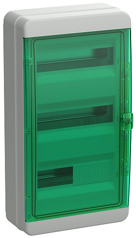 IEK TEKFOR Корпус пласт. КМПн-36 IP65 зелен. прозр. дверь