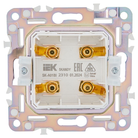 IEK SKANDY Черный Аудиорозетка 4-ая SK-A01Bl