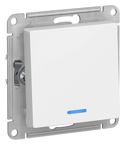 Systeme Electric AtlasDesign Лотос Выключатель 1-клавишный с подсветкой, сх.1а, 10АХ, механизм