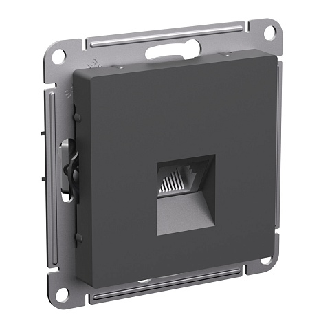 Systeme Electric AtlasDesign Базальт Розетка компьютерная RJ45, кат. 6A, механизм