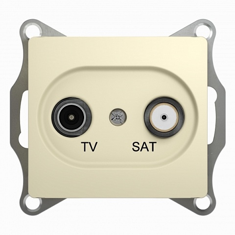 SE Glossa Беж Розетка TV-SAT проходная 4DB