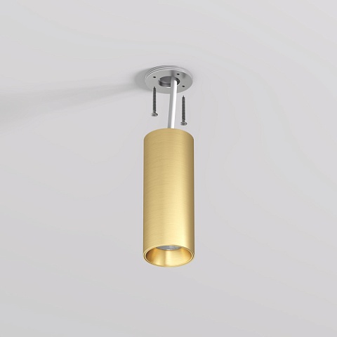 Denkirs DK2615-SB Накладной светильник SHINE TUBE со светодиодом, D45*H115, IP20, 3000К, 7W, RA≥90, сатинированная латунь, алюминий