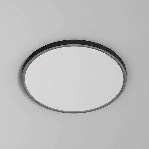 Denkirs DK6522-BK Накладной светильник THIN, IP40, 36W, 3000K/4000K/6500K, переключатель цветовой температуры на корпусе, черный, полимер