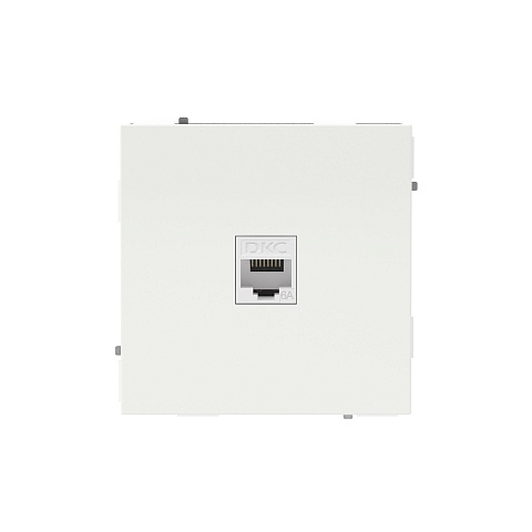DKC KANT Компьютерная розетка RJ-45 без шторки, кат.6А одинарная,белая магнолия