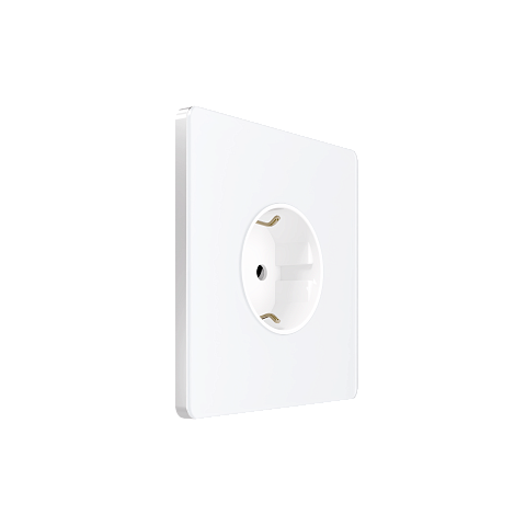 Systeme Electric Systeme Infinity Арктический лед Розетка с заземлением со шторками, 16А