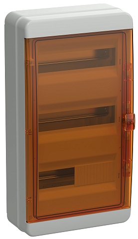 IEK TEKFOR Корпус пласт. КМПн-36 IP65 оранж. прозр. дверь