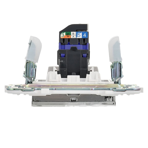 IEK SKANDY Никель Розетка компьютерная RJ45 кат.6 SK-K02N