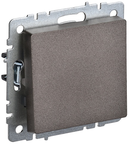 IEK BRITE Выключатель 1-клавишный самовозвратный 10А ВС10-1-4-БрТБ темная бронза