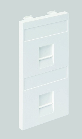 Simon Connect Графит Адаптер с крышками для 2 розеток RJ45 AMP, BRAND REX, CIMABOX, Cima-модуль 52x108мм