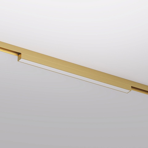 Denkirs DK5751-SB Светильник для трека SHINE LINEAR со светодиодом, L301*W19*H27, 48V DC, 12W, RA≥90, 3000K, IP20, сатинированная латунь, алюминий
