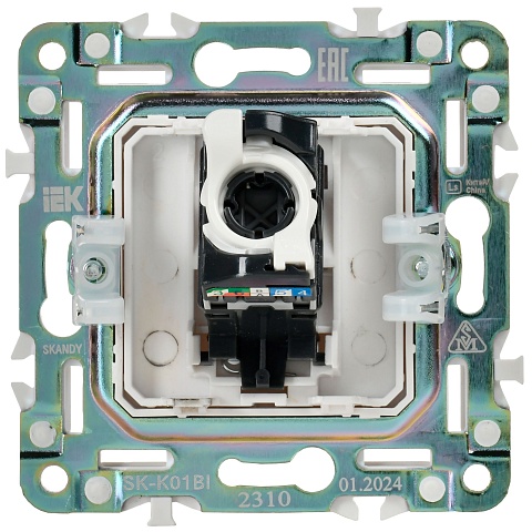 IEK SKANDY Черный Розетка компьютерная RJ45 кат.5E SK-K01Bl