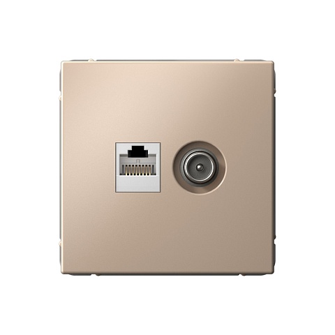 Systeme Electric ArtGallery Песочный Розетка двойная ТВ + компьютерная RJ45, кат. 5Е