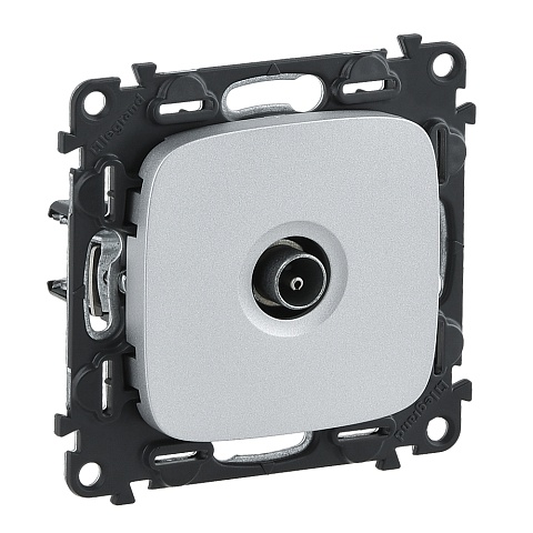 Legrand Valena ALLURE DIY Алюм Розетка TV проходная, 1,5дБ/14дБ 0-2400 МГц