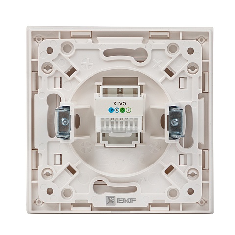 EKF PROxima Стокгольм Белый Розетка RJ-11
