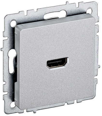 IEK BRITE Розетка HDMI РHDMI-0-БрА алюминий