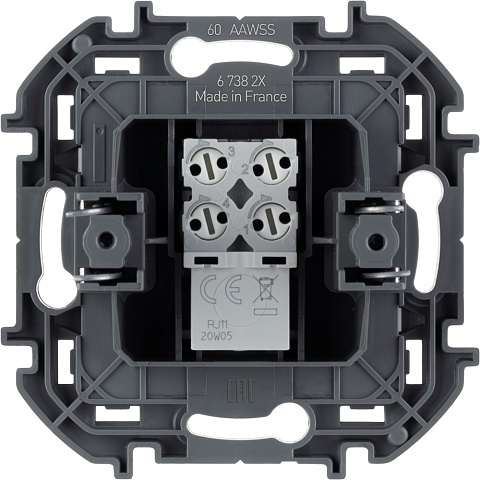 Legrand INSPIRIA Алюминий Телефонная розетка RJ11