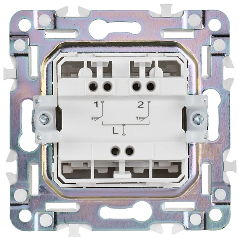 IEK SKANDY Черный Выключатель жалюзи 10А SK-V12Bl