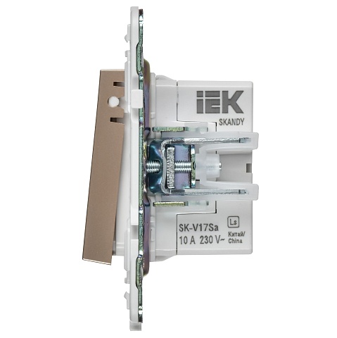 IEK SKANDY Песочный Кнопка звонка с индикацией для отелей 10А SK-V17Sa