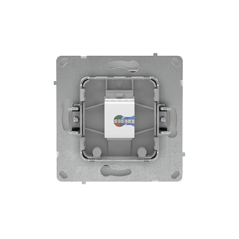 DKC KANT Компьютерная розетка RJ-45 без шторки, кат.5е одинарная, белый песок